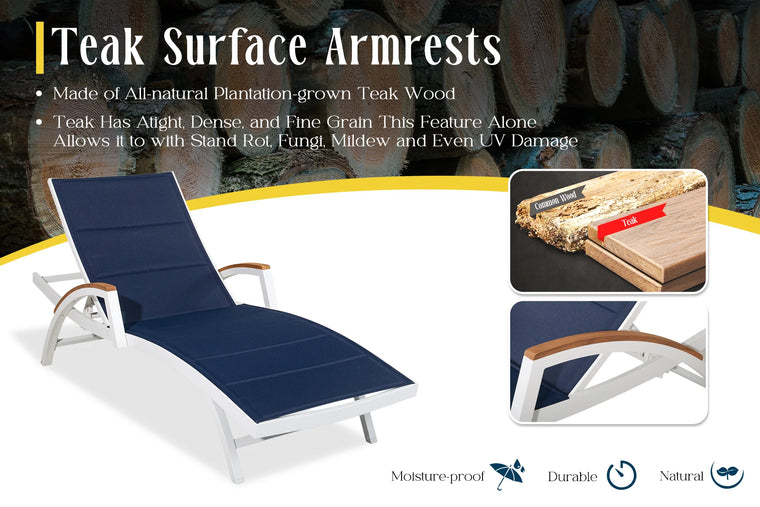 Sustainably Sourced Grade A Teak Armrests