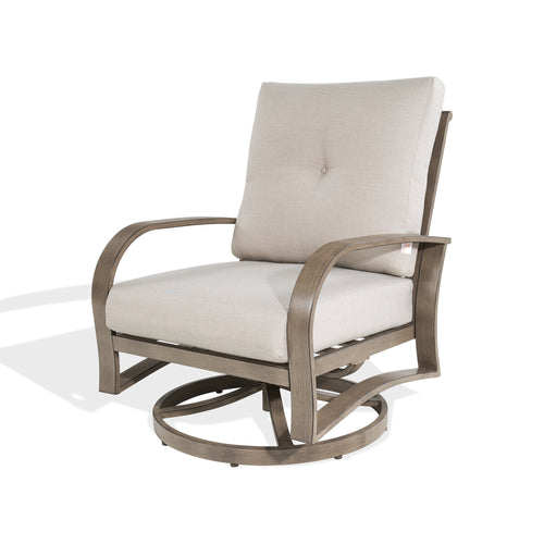 Chamber Patio Aluminum Swivel Club Chair with Sunbrella® Cushions