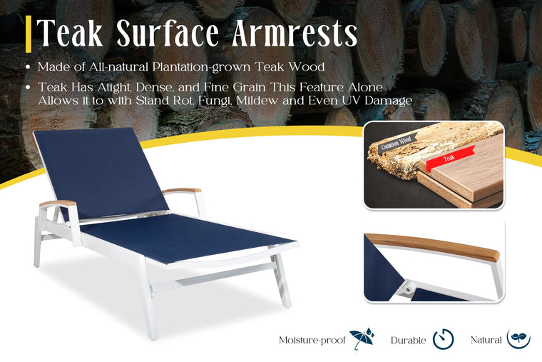 Sustainably Sourced Grade A Teak Armrests