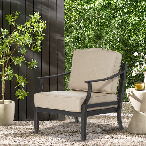 Tamarin Patio Aluminum Club Chair With Sunbrella Cushions