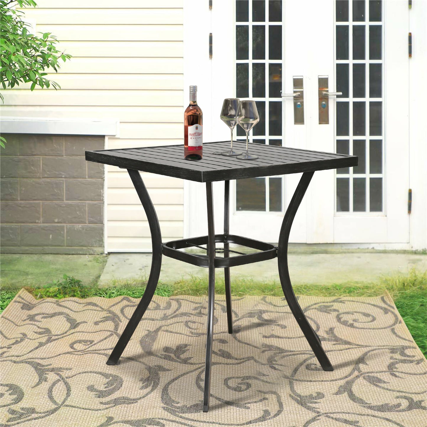 Outdoor Patio Bar Table Counter Height Table