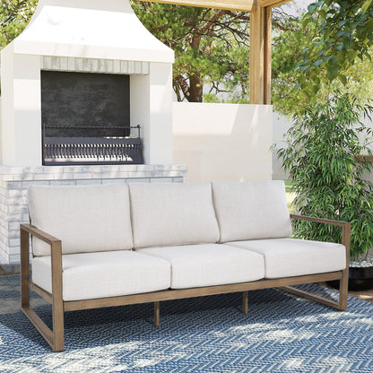 Hamarto 7 Pieces Aluminum Patio Conversation Sofa Set With Olefin Cushions For 7 Person