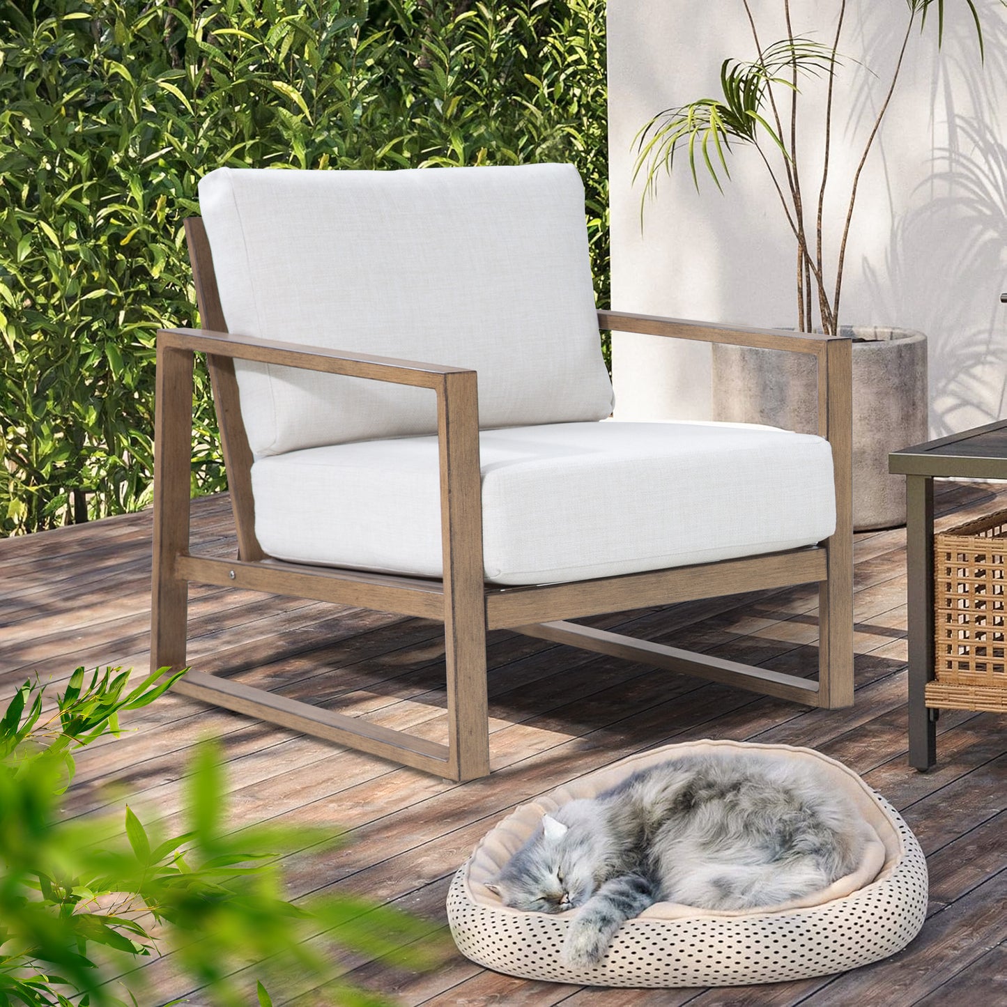 Hamarto 2 Person Aluminum Patio Bistro Set With Side Table