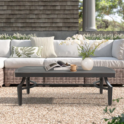 Tamarin Patio Aluminum Rectangular Coffee Table