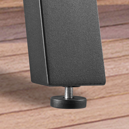 PEAKHOME Aluminum Patio Rectangular Dining Table with Resin Wood Slat