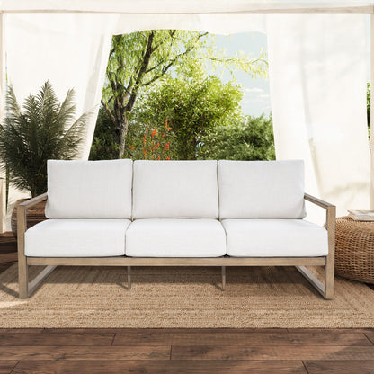 Hamarto 7 Pieces Aluminum Patio Conversation Sofa Set With Olefin Cushions For 7 Person