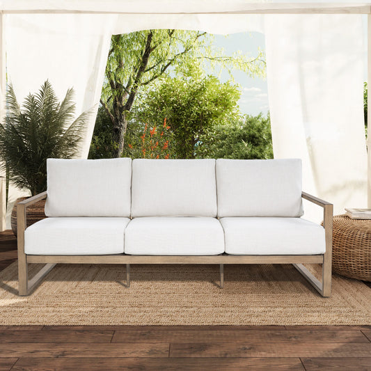 Hamarto 6 Pieces Aluminum Patio Conversation Sofa Set With Olefin Cushions For 5 Person