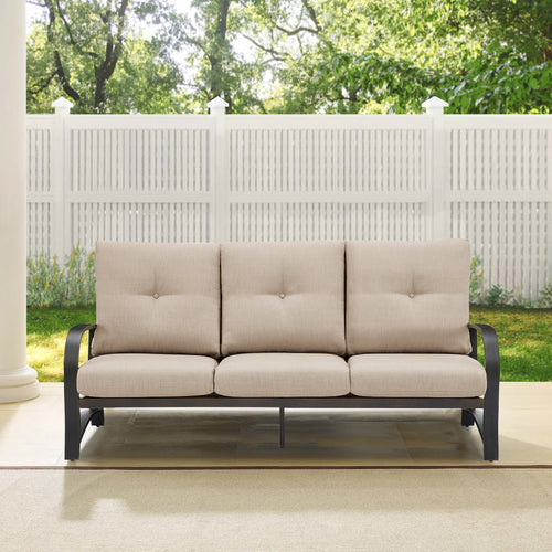 Chamber 5 Seat Patio Conversation Sofa Sets With Sunbrella® Cushions and Side Table