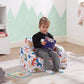 3-in-1 Convertible Kids Sofa Couch, Children Flip-Out Chair Multifunctional Toddler Lounger, White