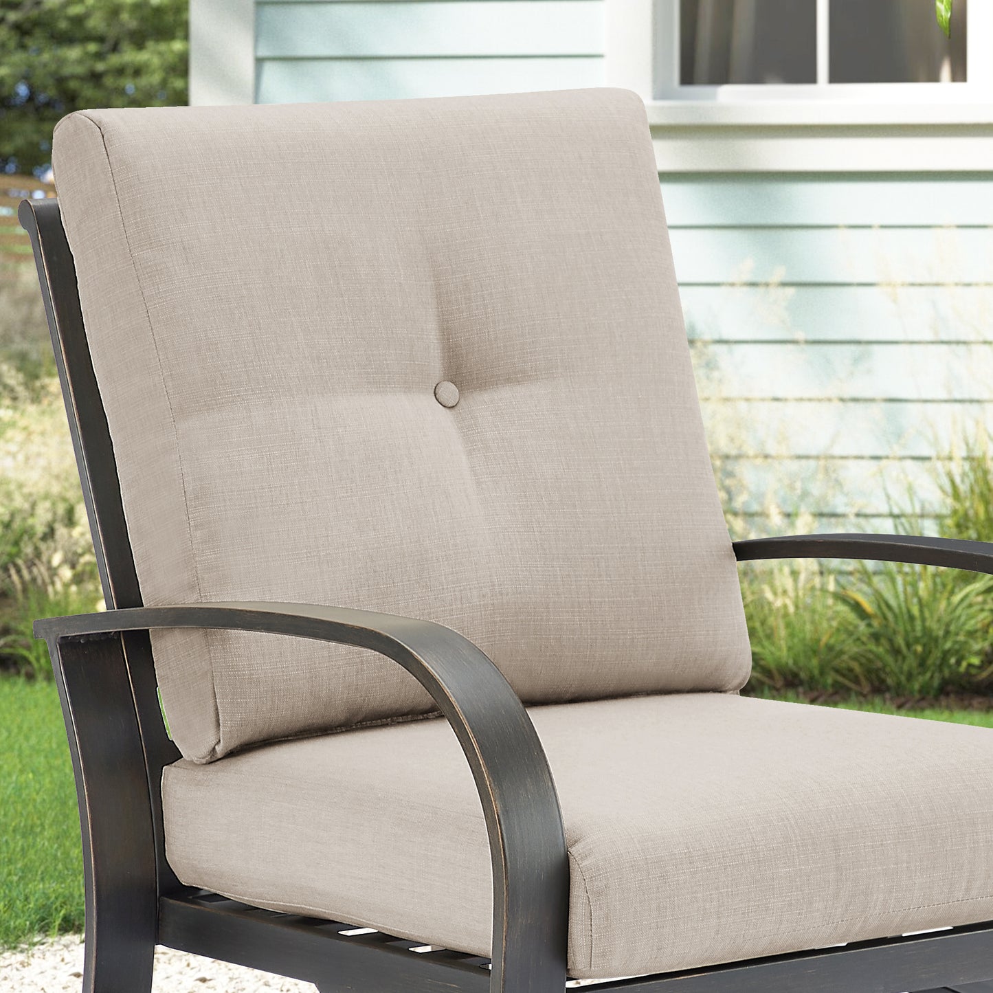 Chamber 4 Pieces Patio Furniture Sets With Sunbrella® Cushions And Fire Pit Table