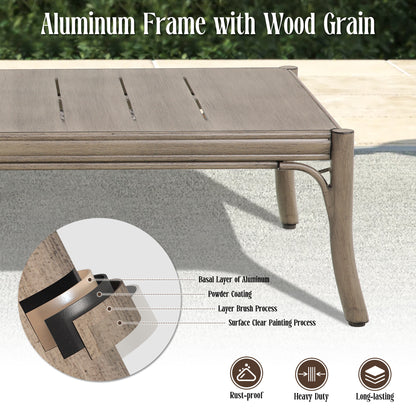 Lamando 4 Piece Aluminum Patio Furniture Sets with Olefin Cushions for 4 Person