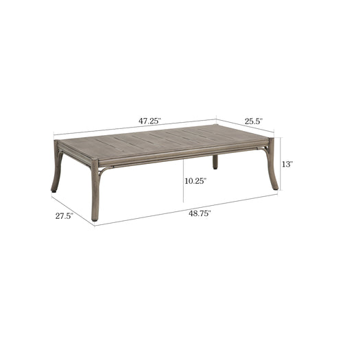 Lamando Patio Aluminum Coffee Table