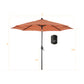 9 Ft Outdoor Sunbrella Tiltable Round Market Umbrella with Aluminum Pole and Crank (Dolce Mango)