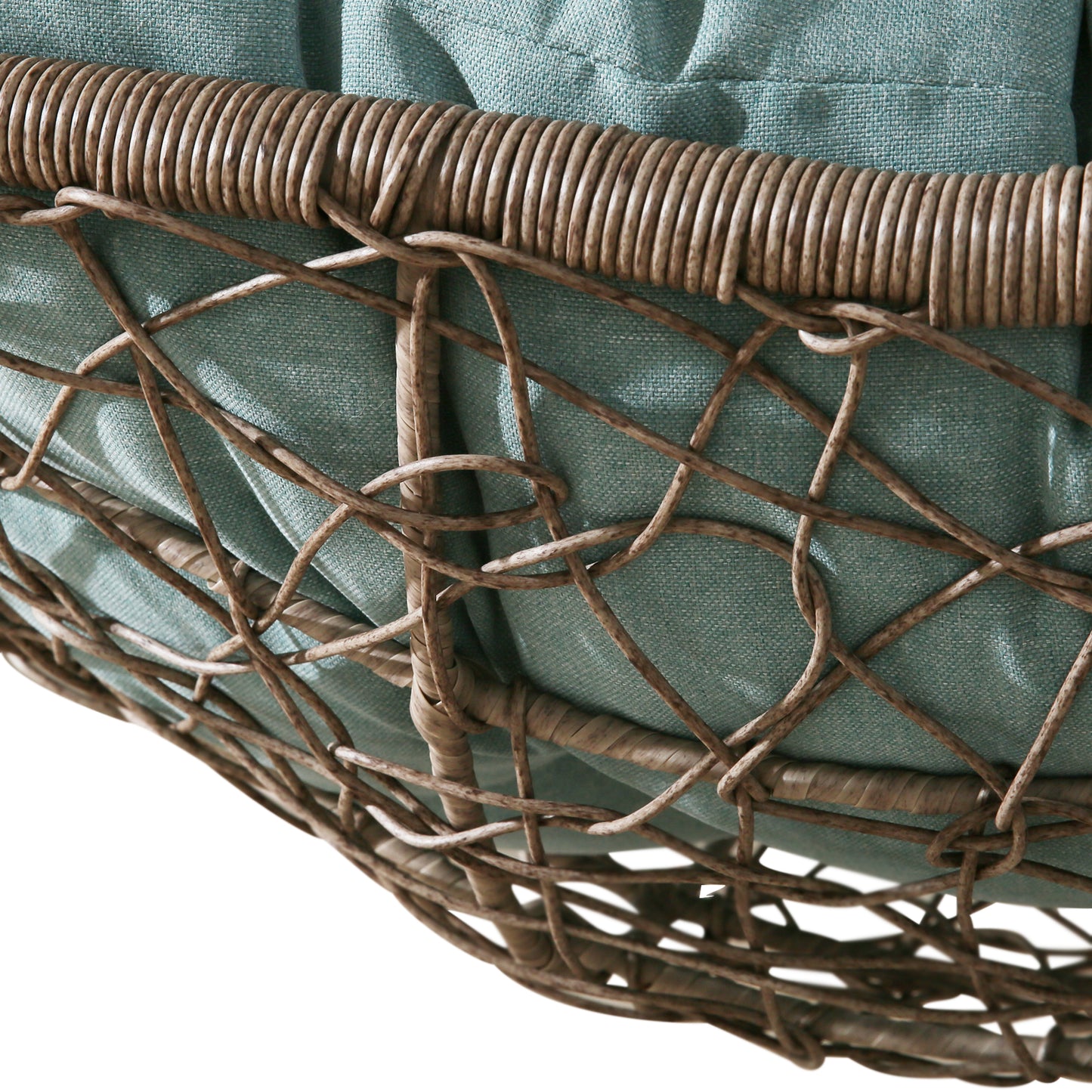 Peakhome Furnishings Outdoor Patio Wicker Swing Chair Without Stand
