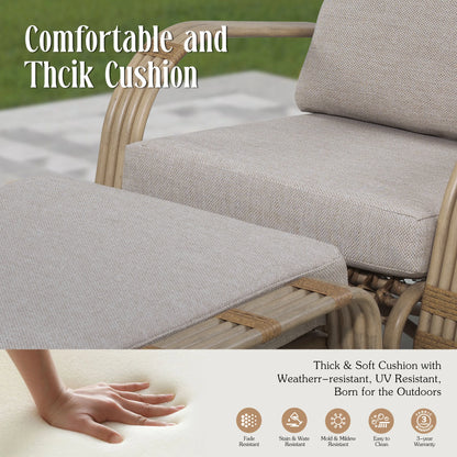 Arsterie 7 Pieces Aluminum Patio Furniture Sofa Sets With Ottoman