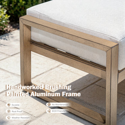 Hamarto Patio Aluminum Ottoman With Cushions