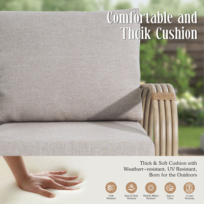 Arsterie Patio Aluminum Swivel Club Chairs With Olefin Cushions