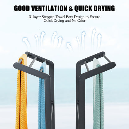ULAX Pool Float Caddy, Poolside Towel Rack - Convenient Storage Solution for Pool, Beach, and Hot Tub Towels