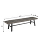 70” Outdoor Bench All-weather Wicker Patio Garden Bench, Mix Gray