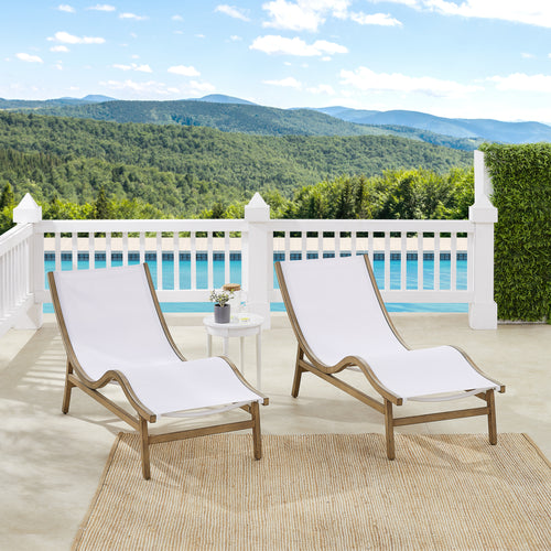 Coro Patio Chaise Lounge Chair Set of 2, Patio Sun Lounger for Poolside, Balcony, Garden