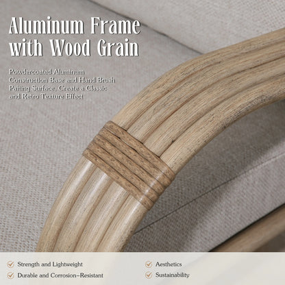 Arsterie 7 Pieces Aluminum Patio Furniture Sofa Sets With Ottoman