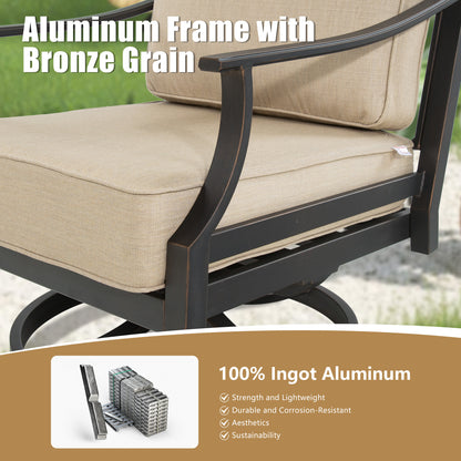 Tamarin Patio Aluminum Swivel Club Chair With Sunbrella® Cushions