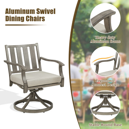 OPEN BOX I PEAKHOME Azur Patio Swivel Dining Chair with Sunbrella® Cushions