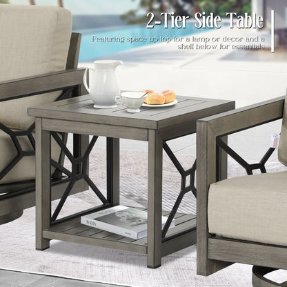 Marindo 3 Pieces Aluminum Patio Bistro Set with Sunbrella® Cushions
