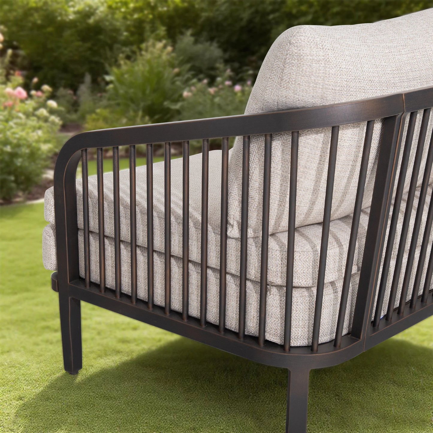 Asheville Patio Aluminum 3 Seater Sofa