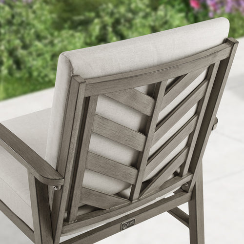 PEAKHOME Amario 2-Piece Patio Aluminum Dining Chairs With Sunbrella® Cushions