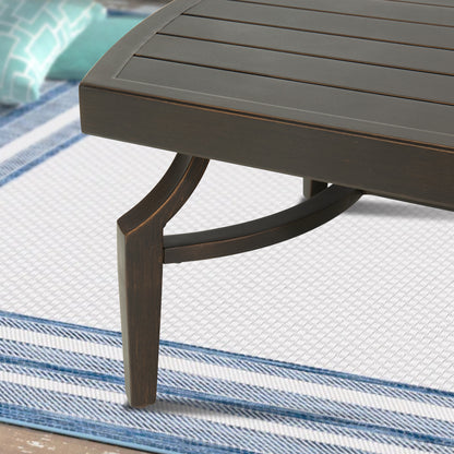 Tamarin Patio Aluminum Rectangular Coffee Table