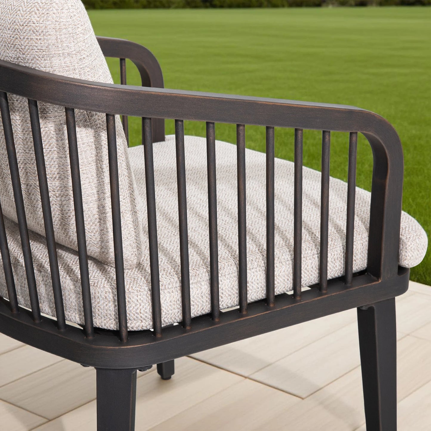 Asheville Patio Aluminum Dining Chair Set of 2