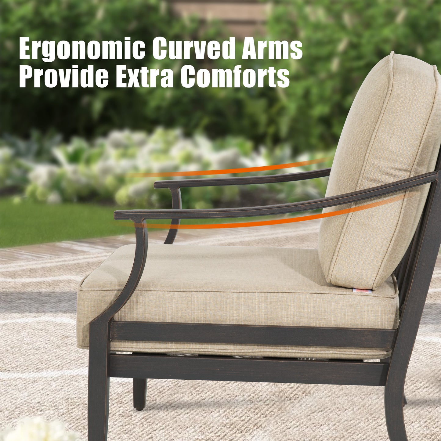 OPEN BOX I Tamarin Patio Aluminum Club Chair With Sunbrella® Cushions