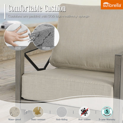 Marindo Patio Aluminum Club Chair With Sunbrella® Cushions