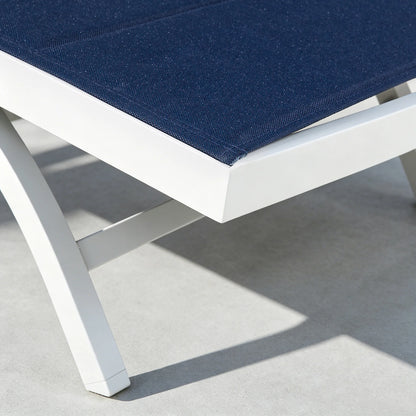 Chambray Patio Chaise Lounge Set of 2 With USA Phifertex® Textilene