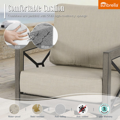 Marindo Patio Swivel Club Chairs With Sunbrella® Cushions