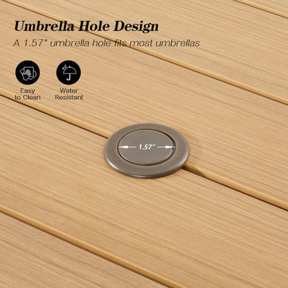 Peakhome Furnishings 7 Piece Rectangular Patio Dining Set for 6 People