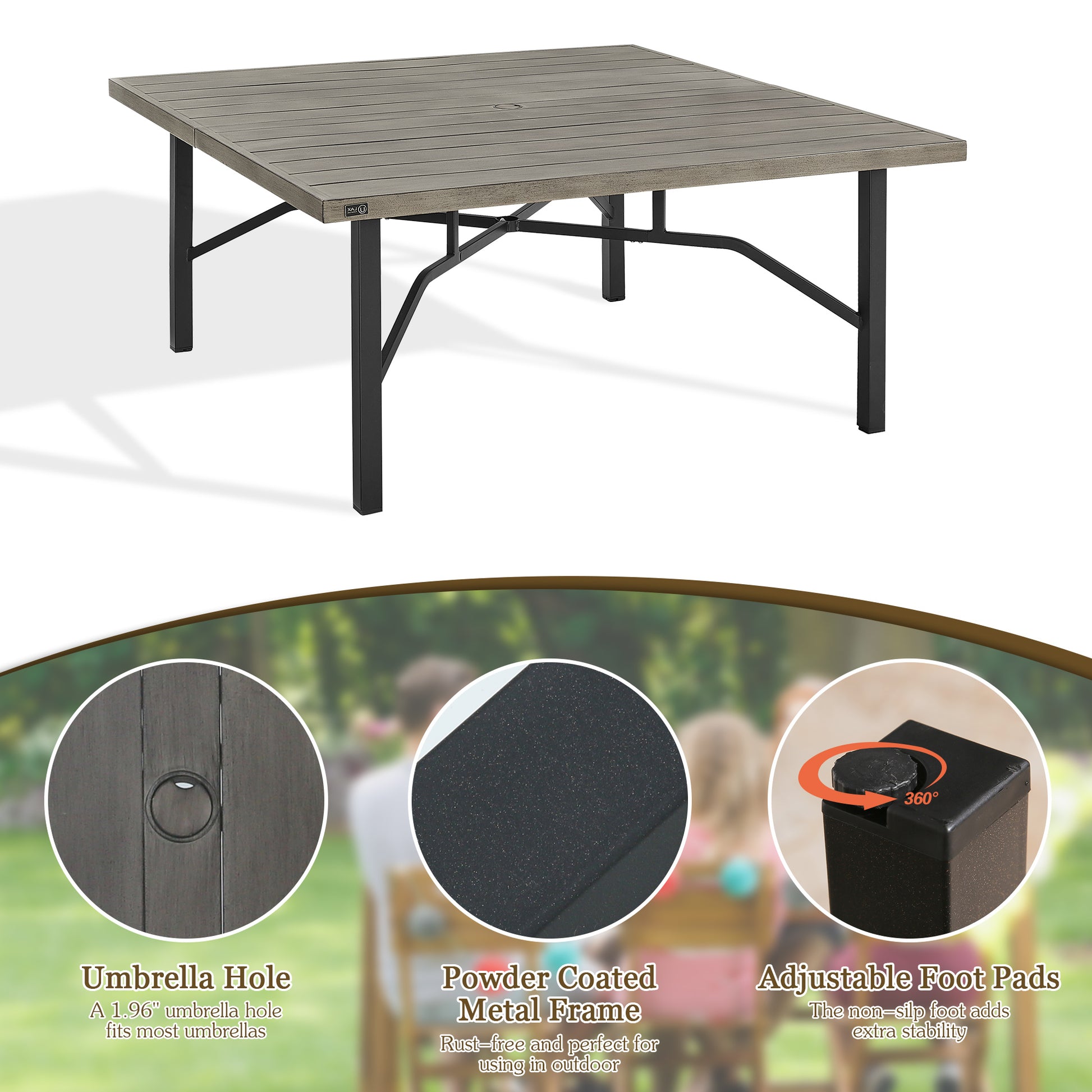 emu patio umbrella Mojia 10x10 FT Square Cantilever with Solar LED Lights and Cross Base, 360 Rotation Large Heavy Duty Offset Outdoor Umbrella with Easy Tilt for Pool Backyard Deck Garden Add comfort and shade to outside gathering spaces with the robust functionality and stylish lines of the Shade Umbrella from emu Square Folding Umbrella Table Emu