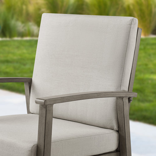 PEAKHOME Amario 2-Piece Patio Aluminum Dining Chairs With Sunbrella® Cushions