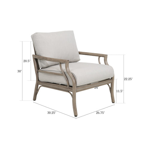 Lamando Patio Club Chairs With Olefin Cushions