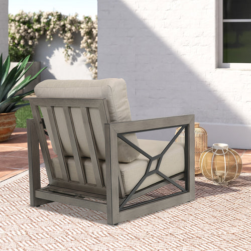 Marindo Patio Aluminum Club Chair With Sunbrella Cushions