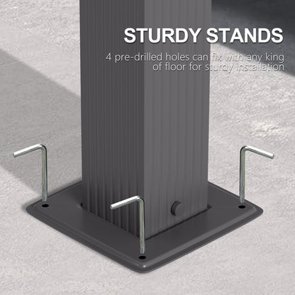 PATIO TREE 12Ft x 16Ft Patio Aluminum Retractable Pergola with Sun Shade Canopy Modern Backyard Deck