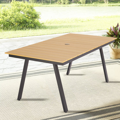 Peakhome Furnishings 7 Piece Rectangular Patio Dining Set for 6 People