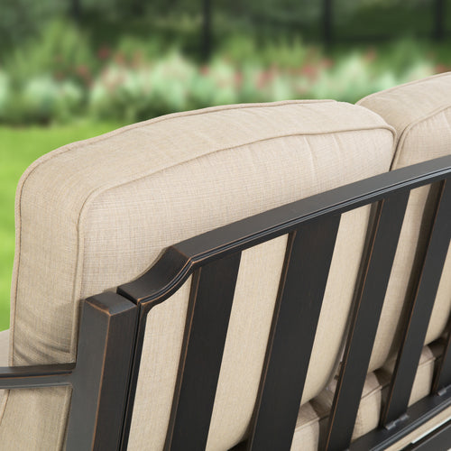 Tamarin Aluminum Outdoor Patio Sofa With Sunbrella Cushions