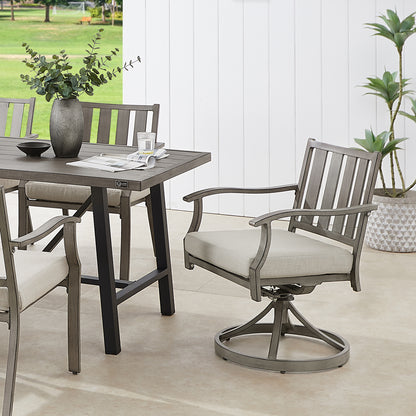 OPEN BOX I PEAKHOME Azur Patio Swivel Dining Chair with Sunbrella® Cushions
