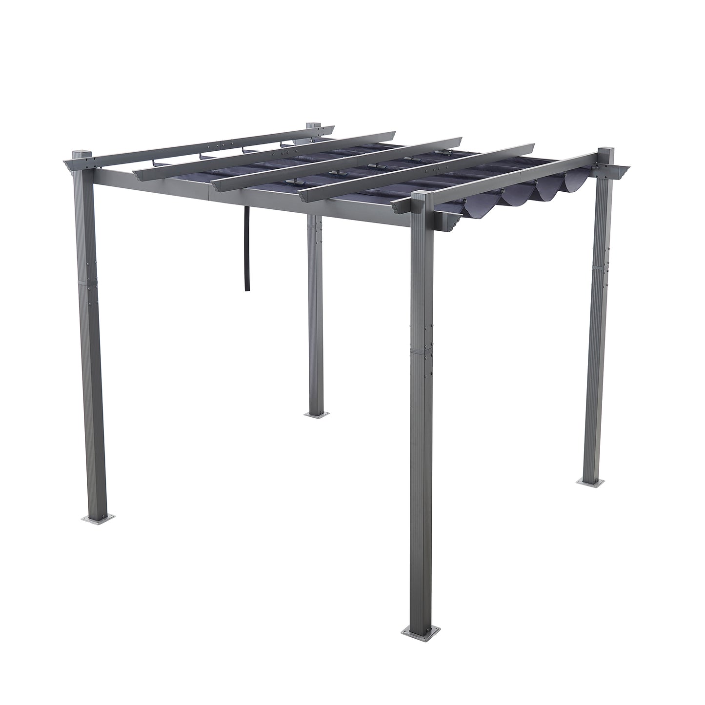 PATIO TREE 10Ft x 10Ft Patio Retractable Pergola with Sun Shade Canopy Modern Backyard Deck