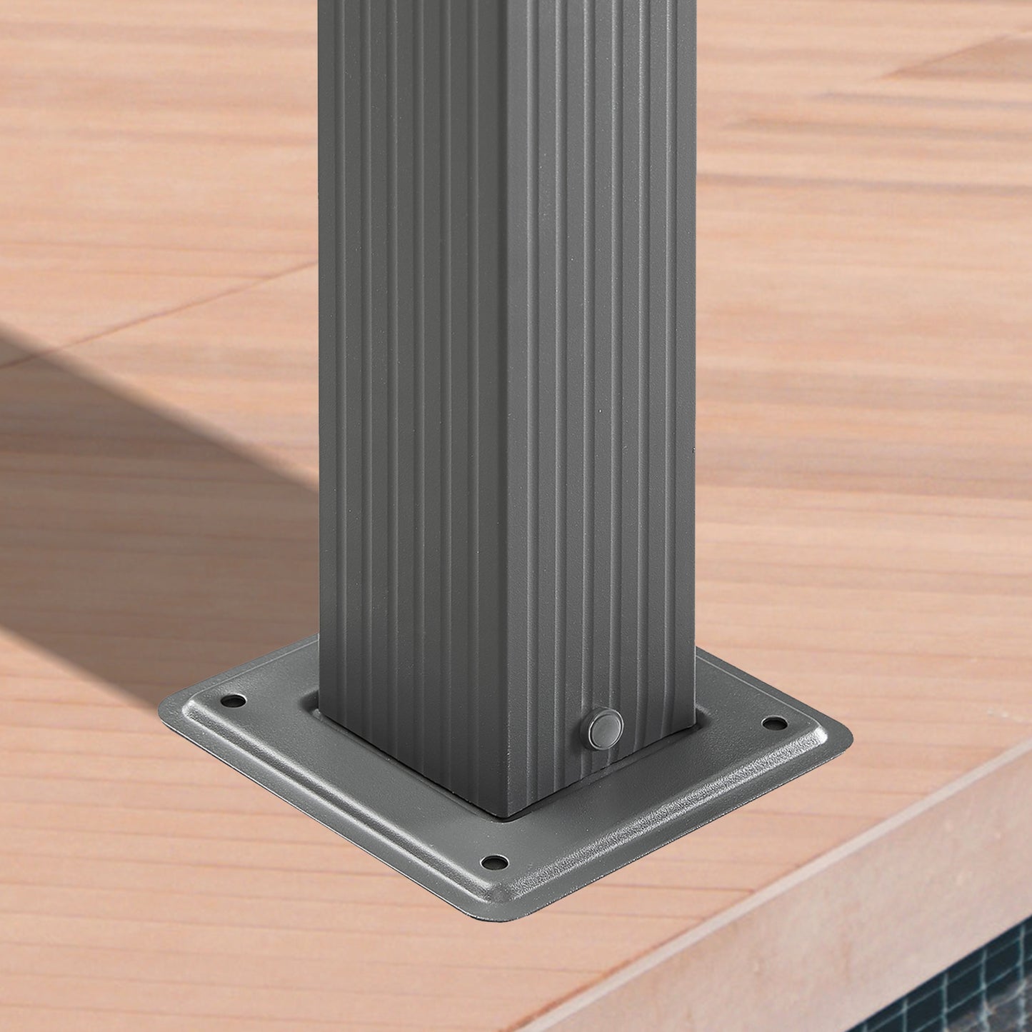 PATIO TREE 10Ft x 10Ft Patio Retractable Pergola with Sun Shade Canopy Modern Backyard Deck