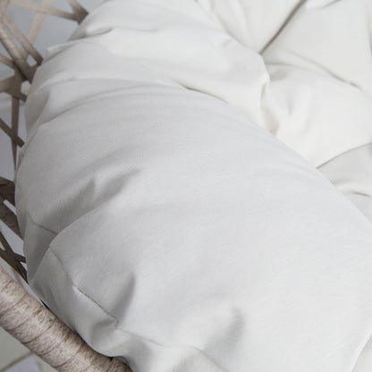 Peakhome Furnishings Swing Outdoor Patio Lounge Egg Chair with Cushion and Stand