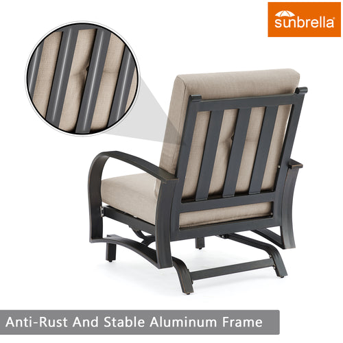 Chamber 3 Pieces Aluminum Patio Bistro Sets with Sunbrella® Cushions