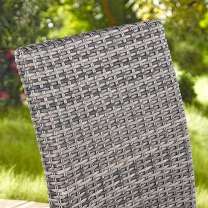 Allure 7-Piece Round Patio Dining Set With Wicker Chair